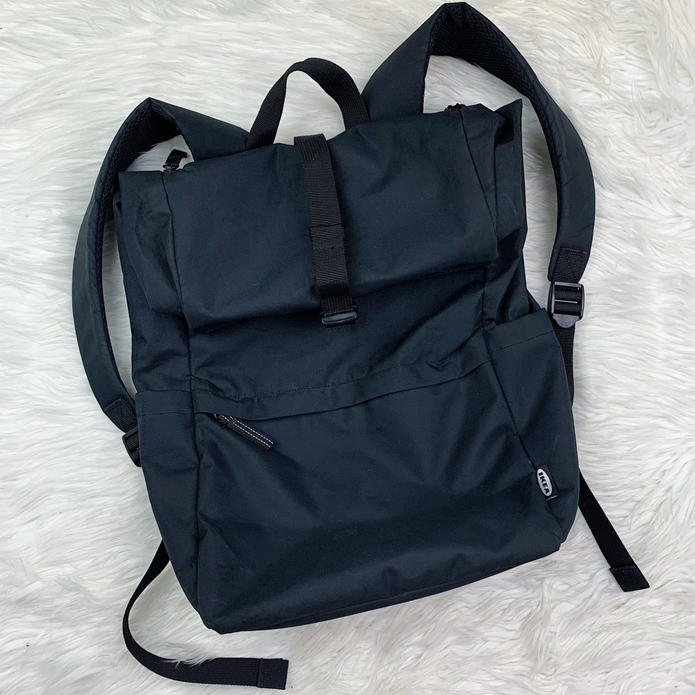 IKEA Black Roll-Top Backpack